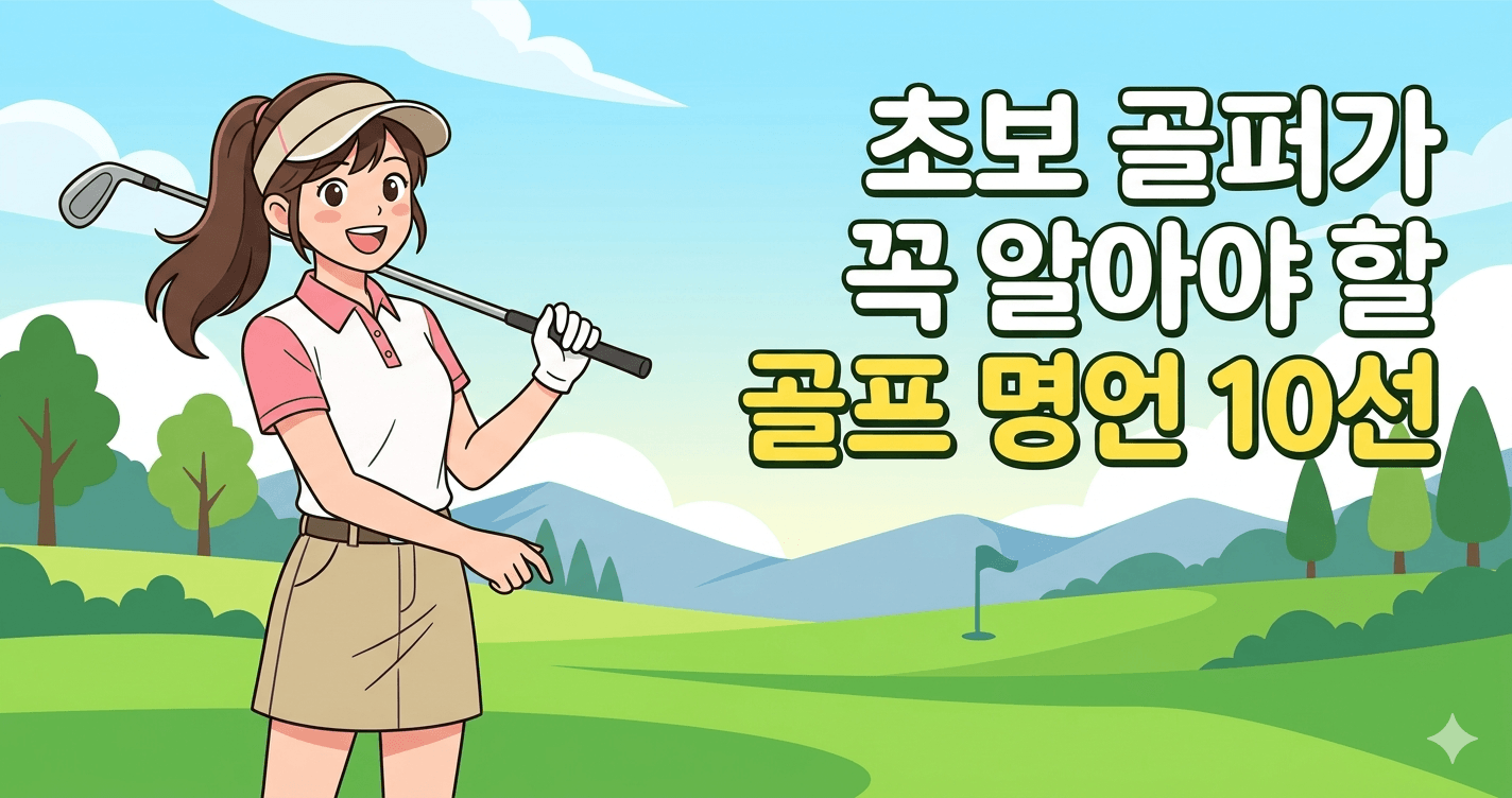 초보 골퍼가 꼭 알아야 할 골프 명언 10선