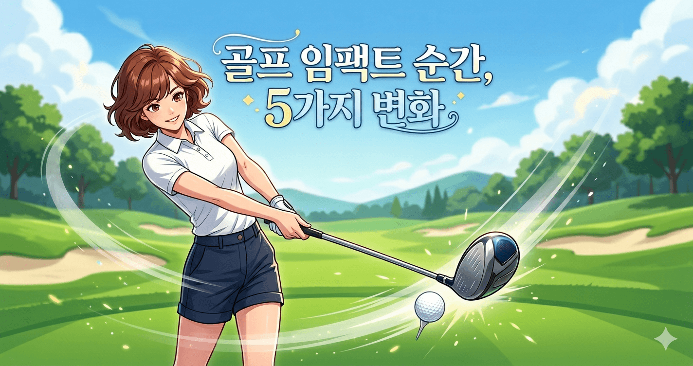 골프 임팩트 순간, 5가지 변화