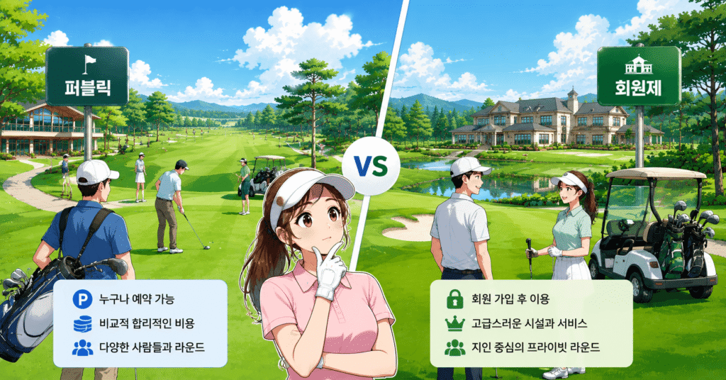 퍼블릭과 회원제의 차이, 초보 골퍼라면 이것만 알면 됩니다