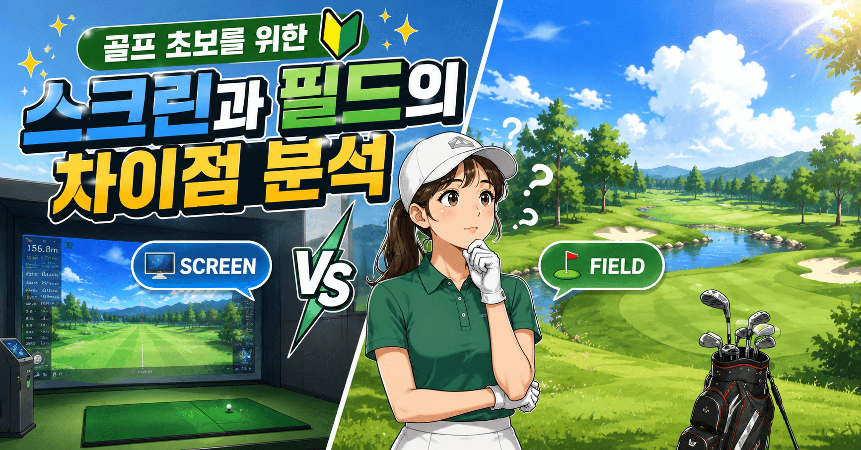 골프 초보를 위한 스크린과 필드의 차이점 분석