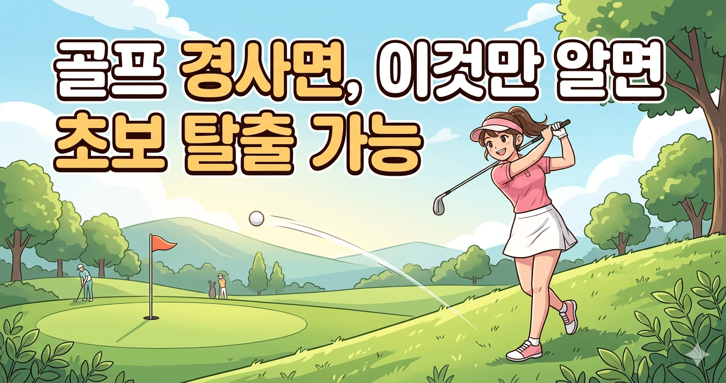 골프 경사면 샷, 이것만 알면 초보 탈출 가능